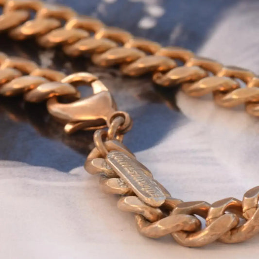 bracelet - cuban chain - bronze - 8" by montestruque
