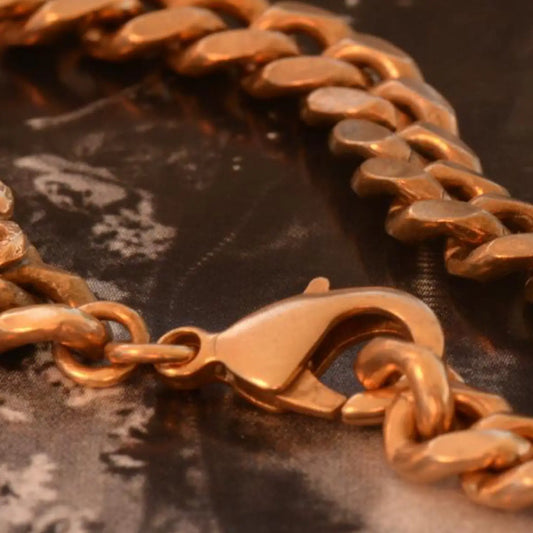 bracelet - cuban chain - bronze - 8" by montestruque