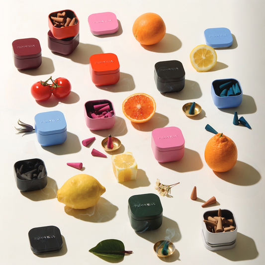 incense cones - cubed metal tin by paddywax