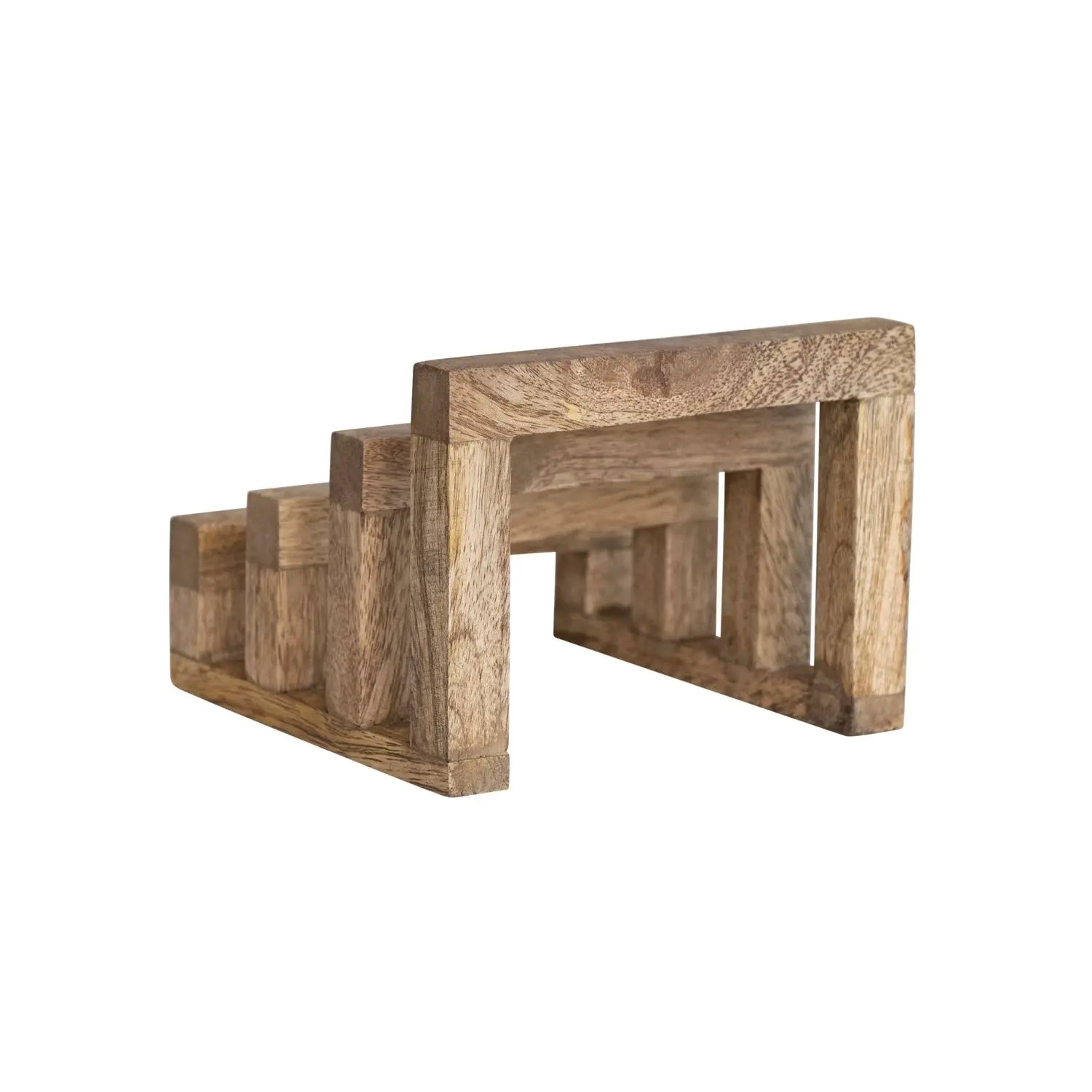 cutting board stand - mango wood by creative co-op