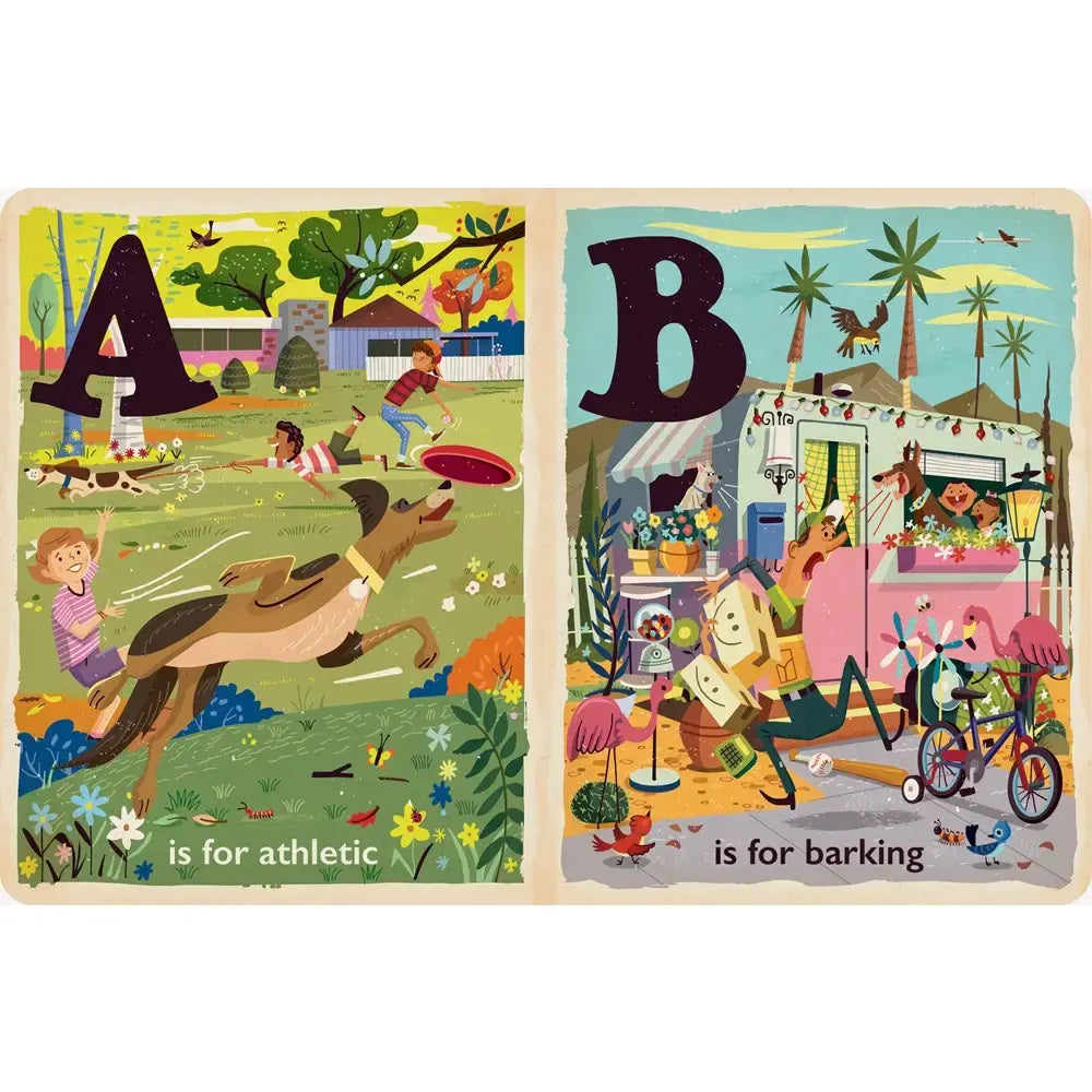 board book - alphabet - d is for dogs by gibbs smith