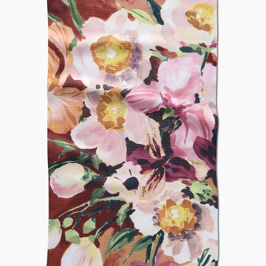 Tea Towel | Microfiber | Bobby (Floral Burgundy/Pink)