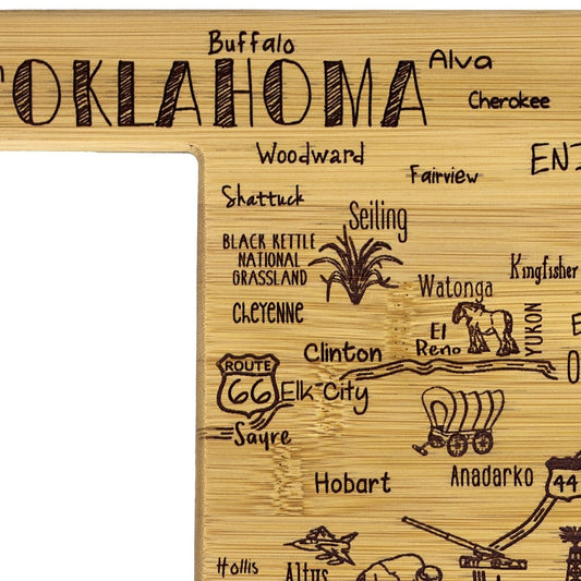 serving board - destination - oklahoma by totally bamboo