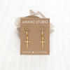 earrings - huggie hoops - dagger - 14kgp by amano studio