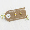 earrings - daisy stud - 24k gold plate by amano studio