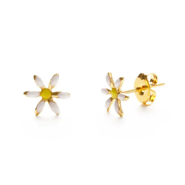 earrings - daisy stud - 24k gold plate by amano studio