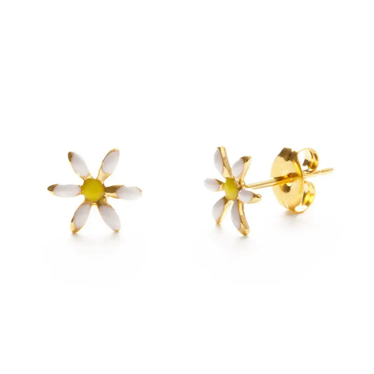 earrings - daisy stud - 24k gold plate by amano studio