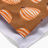 tea towel - microfiber autumn - dancing pumpkins by geometry house