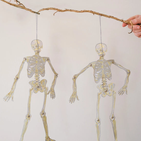 ornaments - recycled cotton paper - dancing skeletons by east end press