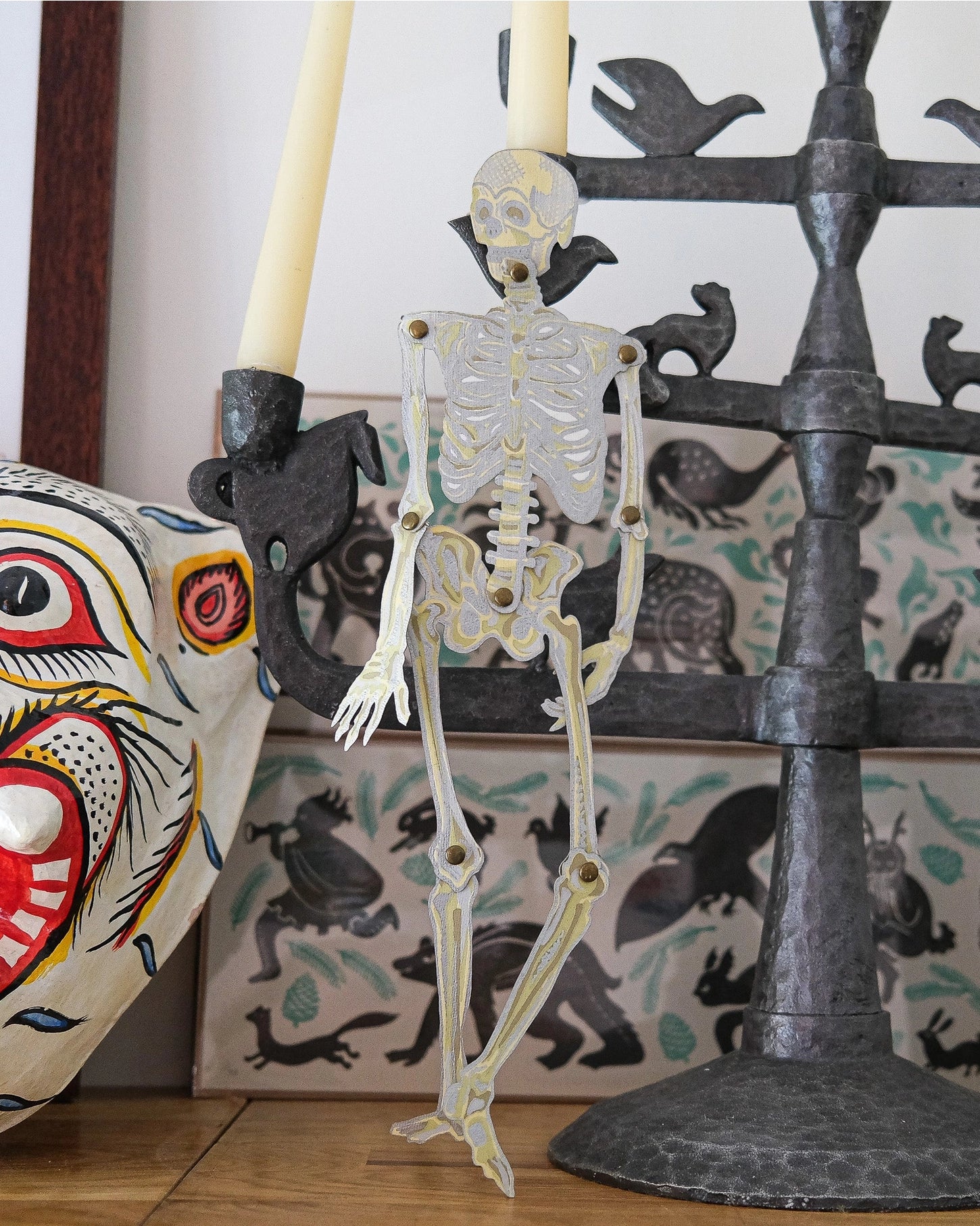 ornaments - recycled cotton paper - dancing skeletons by east end press