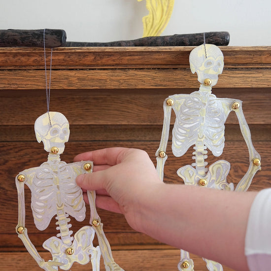 ornaments - recycled cotton paper - dancing skeletons by east end press