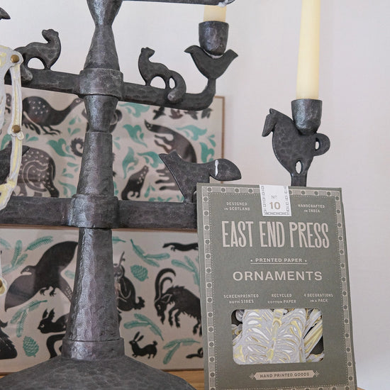 ornaments - recycled cotton paper - dancing skeletons by east end press