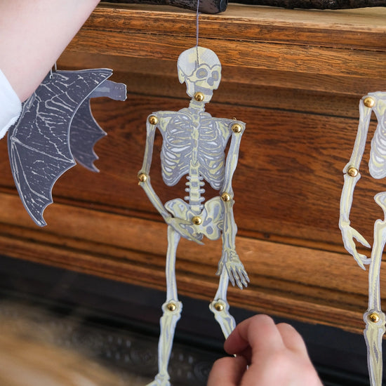 ornaments - recycled cotton paper - dancing skeletons by east end press
