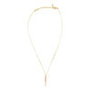 necklace - dangling bar pendant - gold by worldfinds
