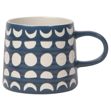 mug - studio - ink blue imprint - stoneware by now designs