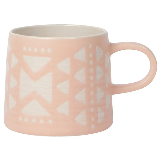 mug - studio - pink imprint - stoneware by now designs