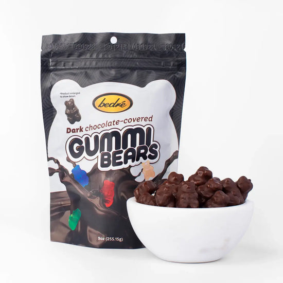 candy - bedré gummi bears - dark chocolate by bedre fine chocolate