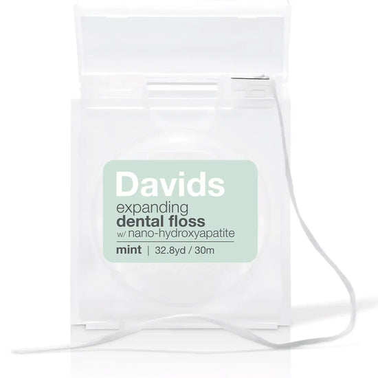 dental floss - refillable dispenser - mint by davids natural toothpaste