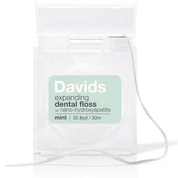 dental floss - refillable dispenser - mint by davids natural toothpaste
