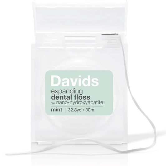dental floss - refillable dispenser - mint by davids natural toothpaste