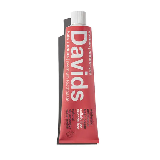 toothpaste - kids + adults - natural strawberry + watermelon by davids natural toothpaste