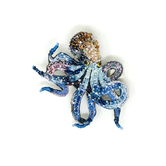 brooch pin - day octopus by trovelore