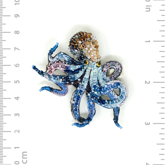 brooch pin - day octopus by trovelore