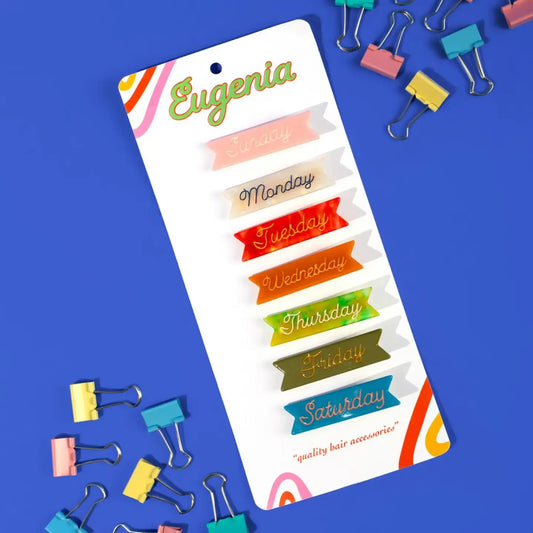 hair clip set - days of the week by eugenia