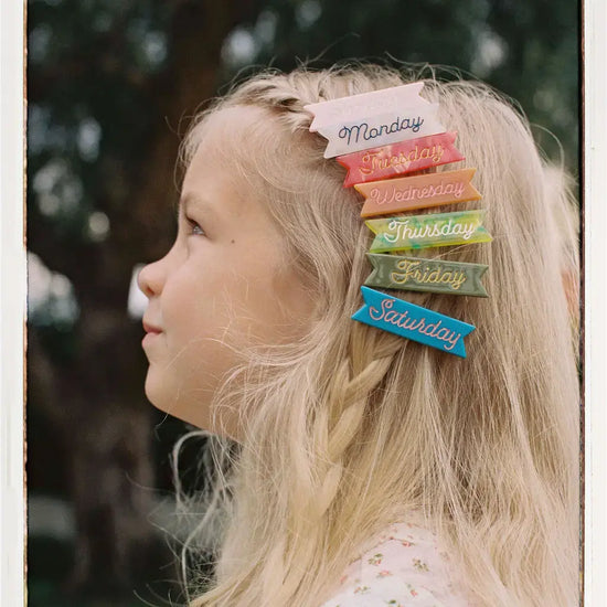 hair clip set - days of the week by eugenia