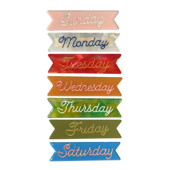 hair clip set - days of the week by eugenia