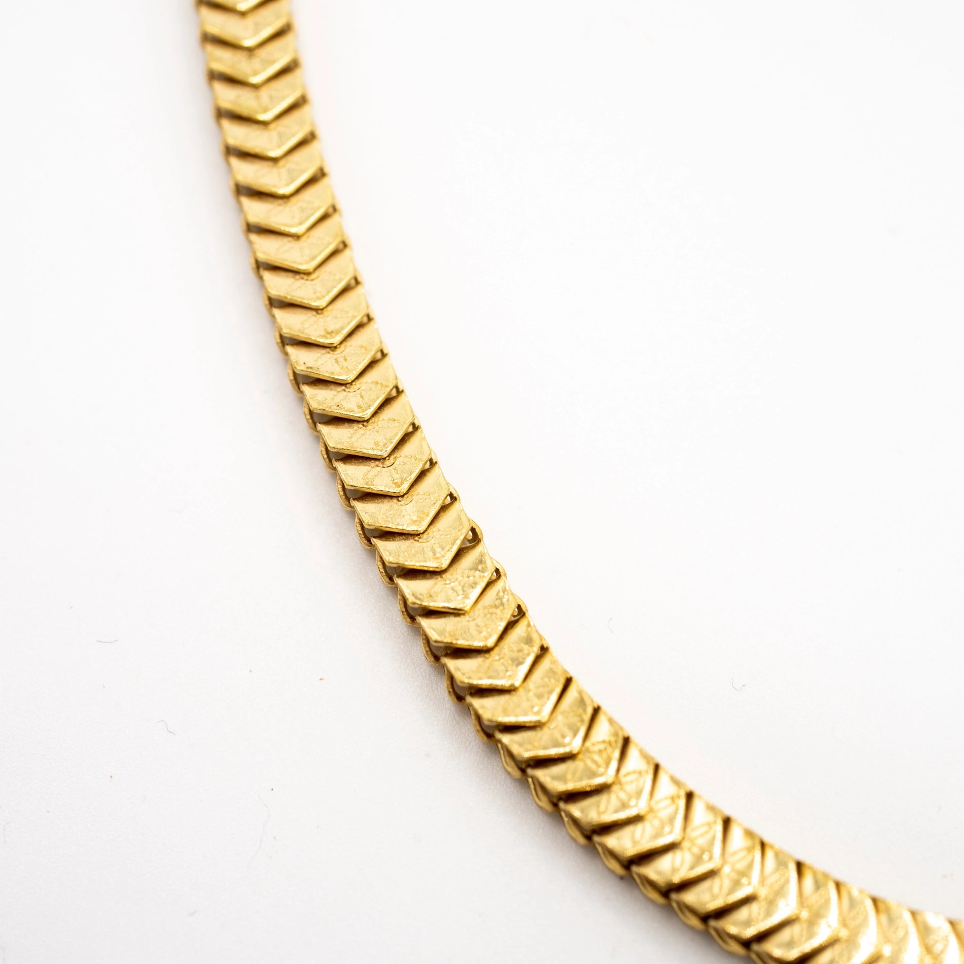 necklace - brass 3d slink chain 16" by baizaar