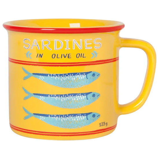 mug - stoneware - del mar sardines by now designs