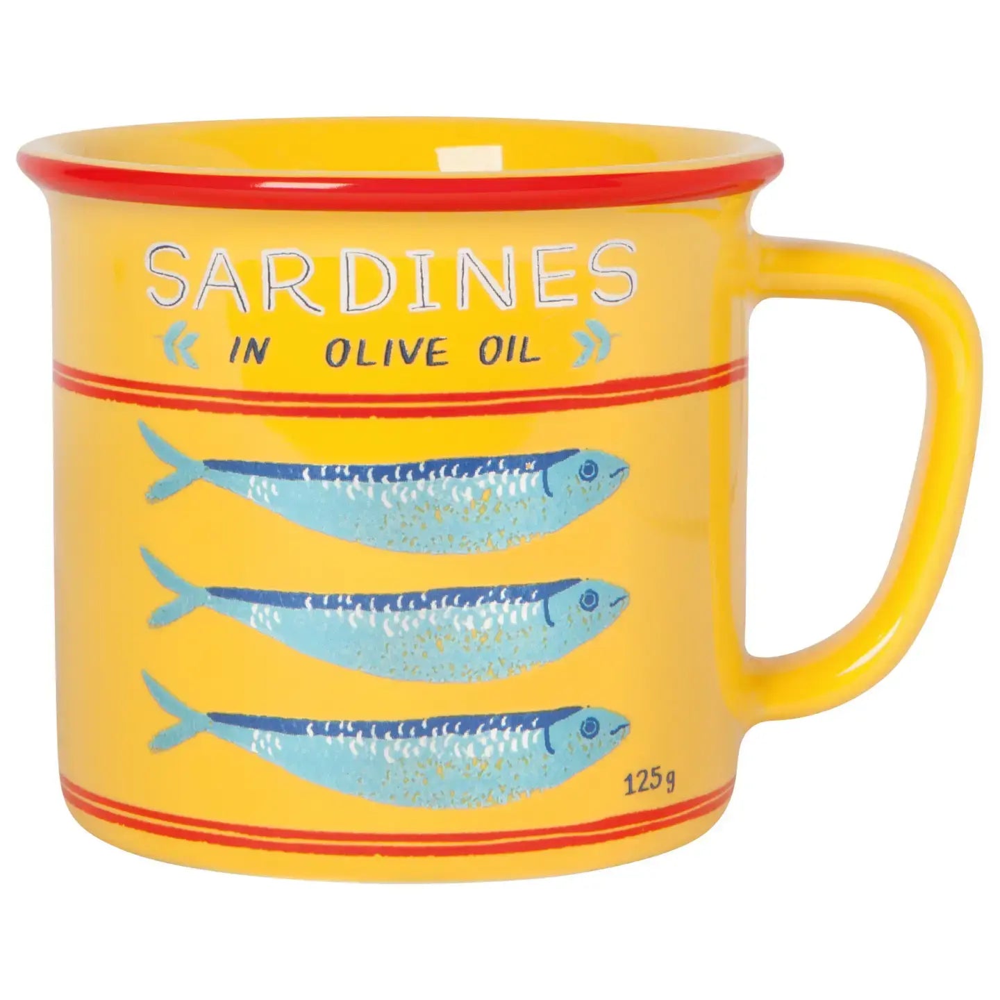 mug - stoneware - del mar sardines by now designs