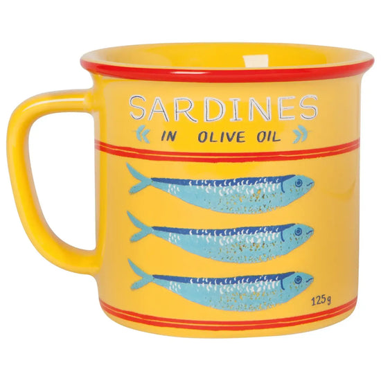 mug - stoneware - del mar sardines by now designs