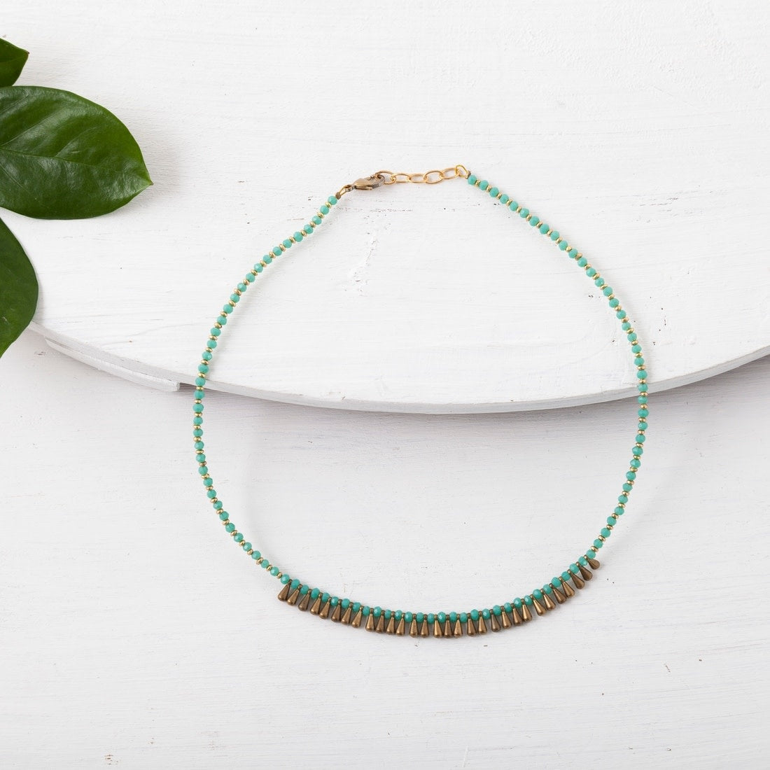 choker necklace - beaded dew drop by baizaar