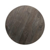 table - black round mango wood + metal base by creative co-op