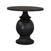 table - black round mango wood + metal base by creative co-op