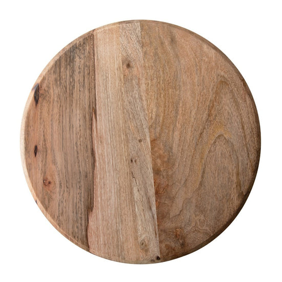 stool - metal & cane - round by creative co-op