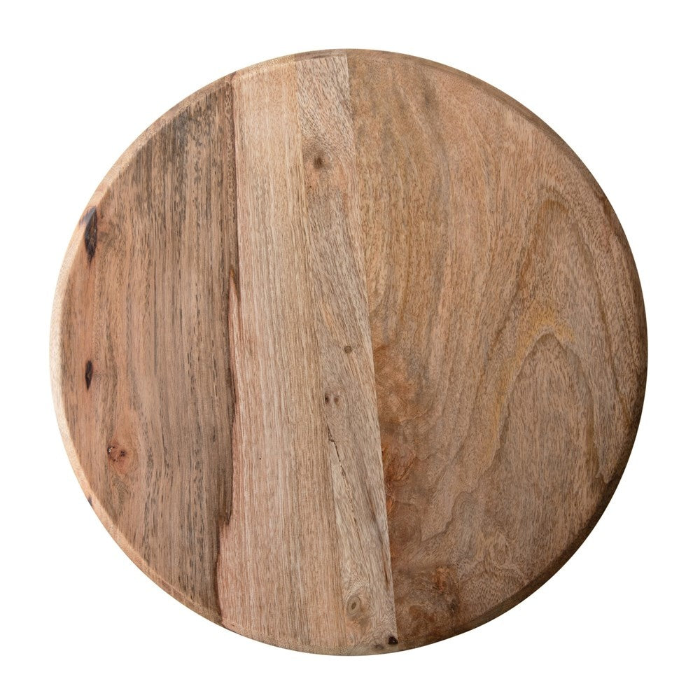 stool - metal & cane - round by creative co-op