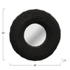 mirror - round wood beaded - 30" by creative co-op