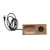 lamp - square mango wood by creative co-op