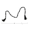 garland w/tassel - black acacia + raffia by creative co-op
