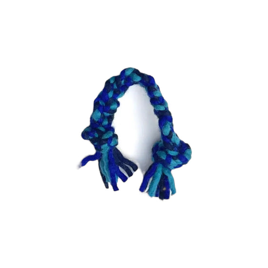 dog toy - knotted rope pull - blue/turquoise by karma cat/distinctly himalayan