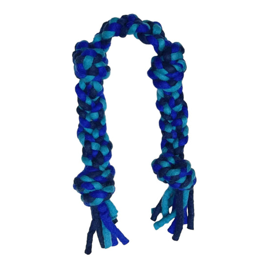 dog toy - knotted rope pull - blue/turquoise by karma cat/distinctly himalayan