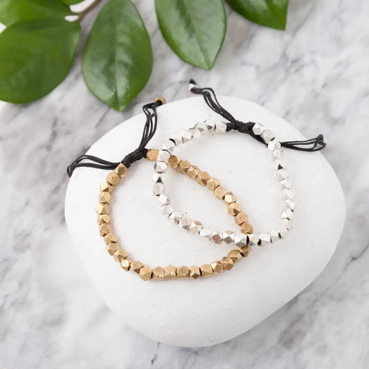 bracelet - faceted geometric beads by baizaar