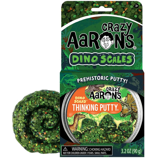 thinking putty - dino scales - full size 4" tin by crazy aaron's puttyworld