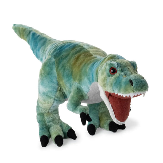 toy - animal plush - dino t-rex green by the petting zoo