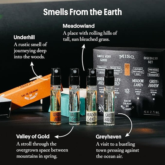 cologne - discovery set - 2.5ml vials by misc goods co.