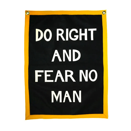 banner - camp flag - do right and fear no man by oxford pennant