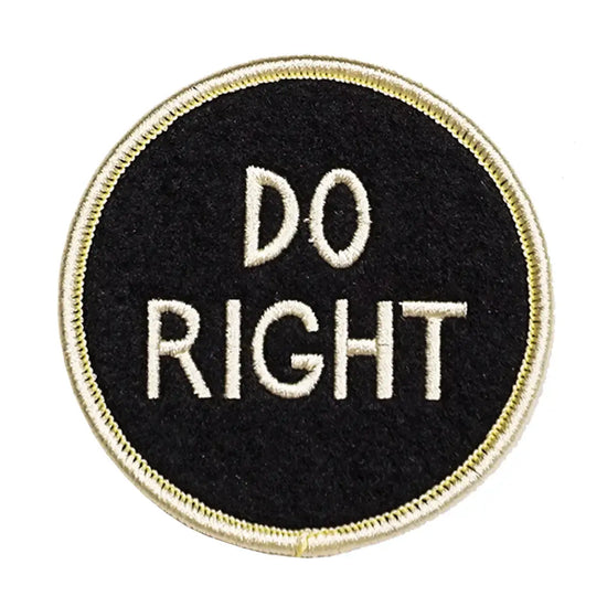 patch - embroidered - do right by oxford pennant